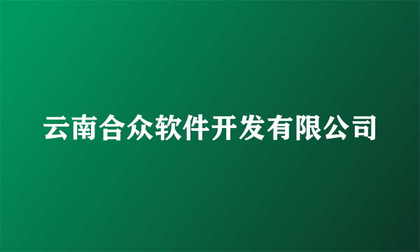 云南合众软件开发有限公司