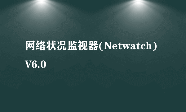 网络状况监视器(Netwatch)V6.0