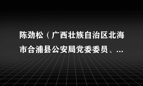 陈劲松（广西壮族自治区北海市合浦县公安局党委委员、副局长）