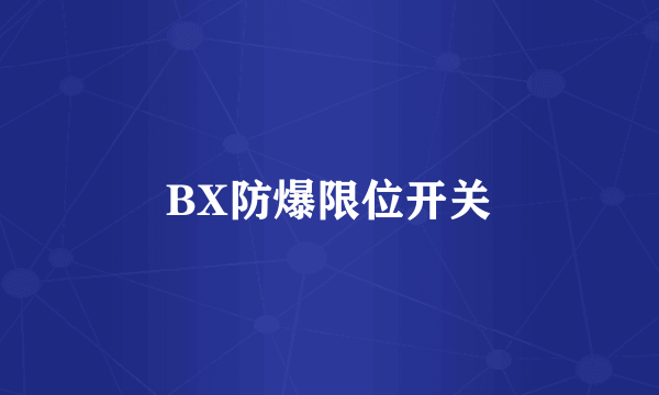 BX防爆限位开关