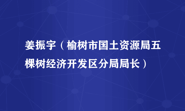 姜振宇（榆树市国土资源局五棵树经济开发区分局局长）