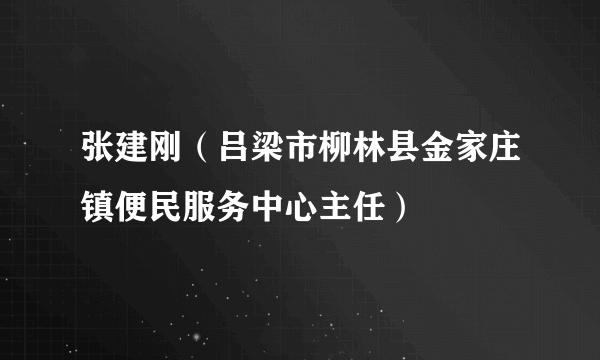 张建刚（吕梁市柳林县金家庄镇便民服务中心主任）