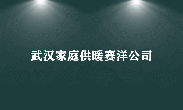 武汉家庭供暖赛洋公司