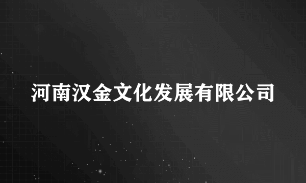 河南汉金文化发展有限公司