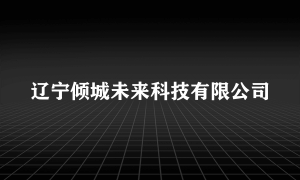 辽宁倾城未来科技有限公司