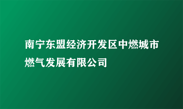 南宁东盟经济开发区中燃城市燃气发展有限公司