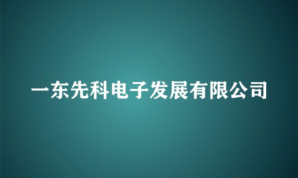 一东先科电子发展有限公司