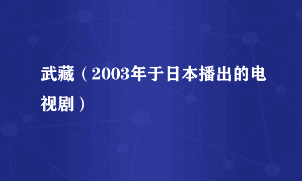 武藏（2003年于日本播出的电视剧）