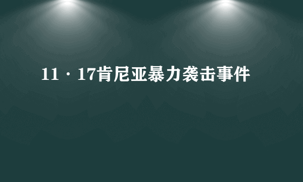 11·17肯尼亚暴力袭击事件