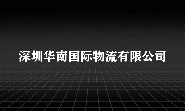 深圳华南国际物流有限公司