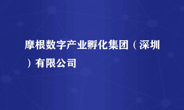 摩根数字产业孵化集团（深圳）有限公司