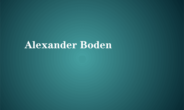 Alexander Boden