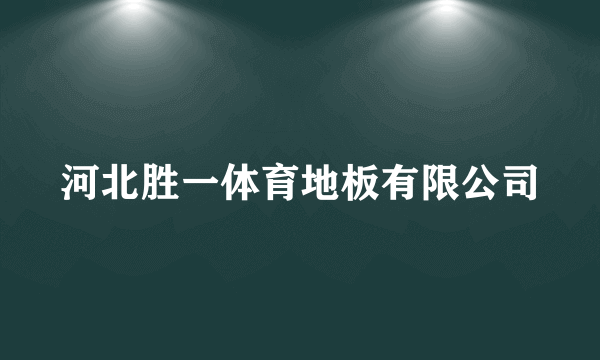 河北胜一体育地板有限公司