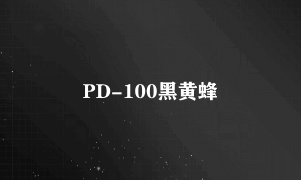 PD-100黑黄蜂