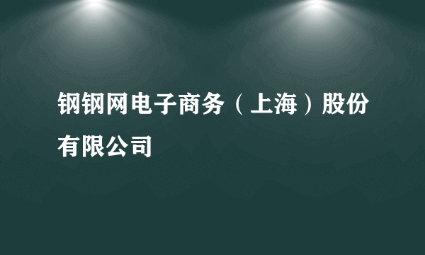 钢钢网电子商务（上海）股份有限公司