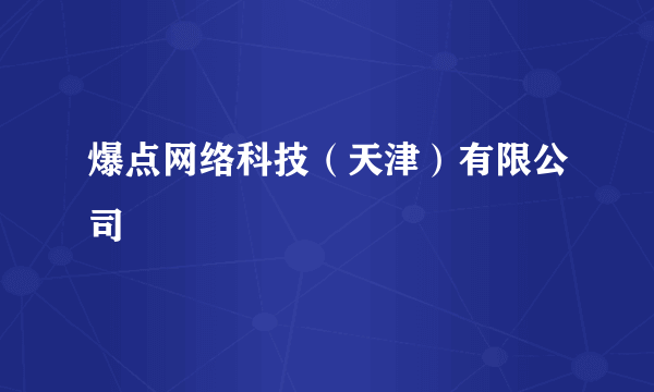 爆点网络科技（天津）有限公司