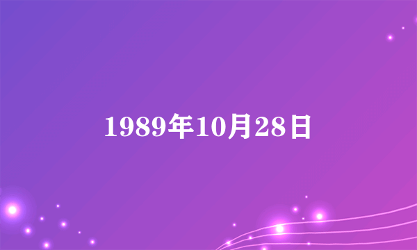 1989年10月28日