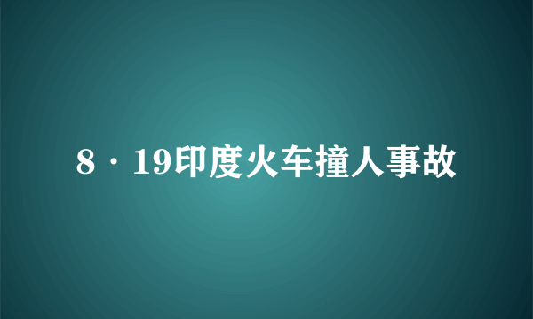 8·19印度火车撞人事故