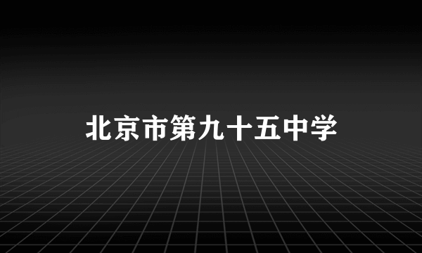 北京市第九十五中学