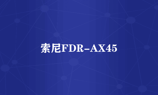 索尼FDR-AX45