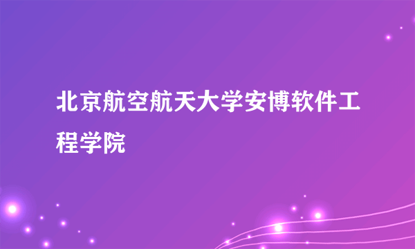 北京航空航天大学安博软件工程学院