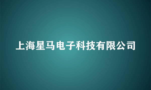 上海星马电子科技有限公司