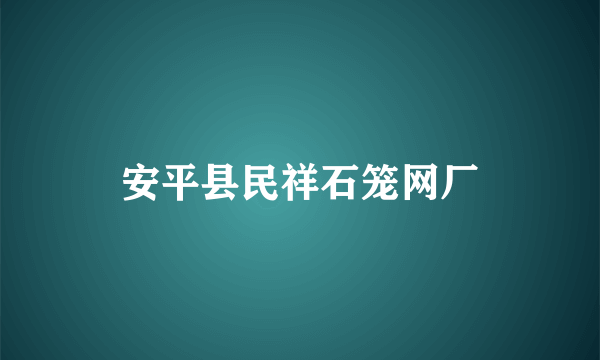 安平县民祥石笼网厂