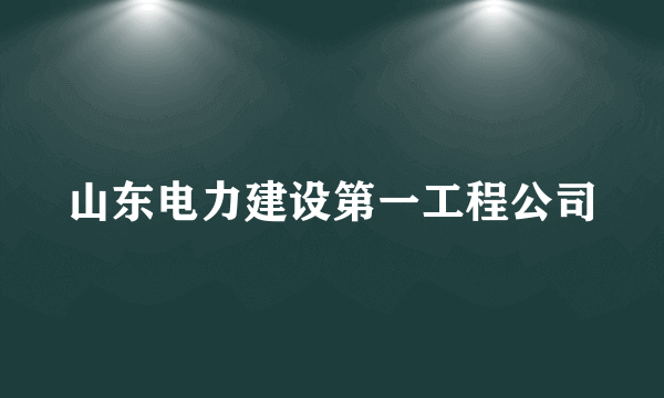 山东电力建设第一工程公司