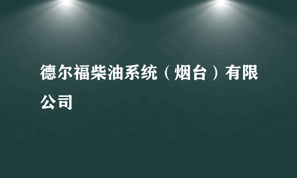 德尔福柴油系统（烟台）有限公司