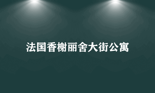 法国香榭丽舍大街公寓