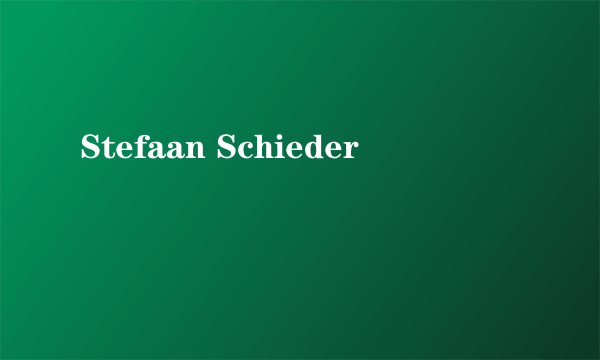 Stefaan Schieder