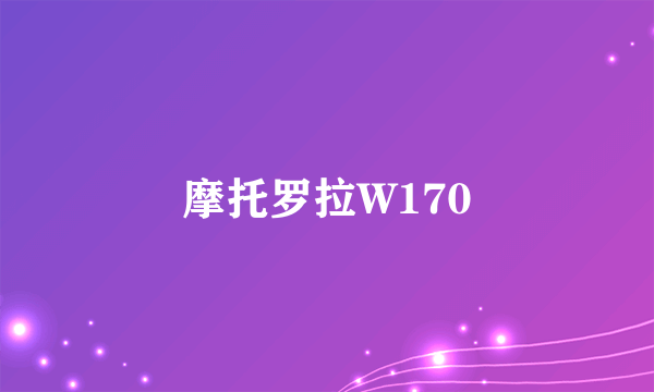 摩托罗拉W170