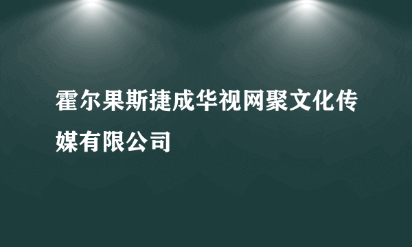 霍尔果斯捷成华视网聚文化传媒有限公司