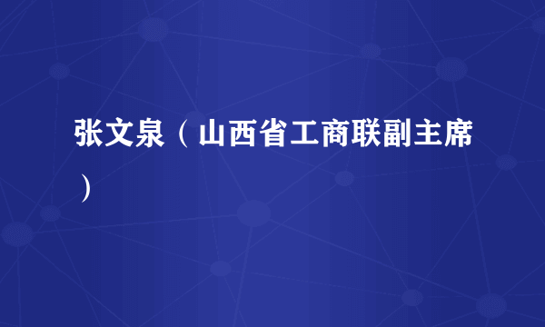 张文泉（山西省工商联副主席）