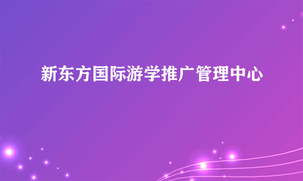 新东方国际游学推广管理中心