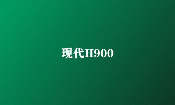 现代H900