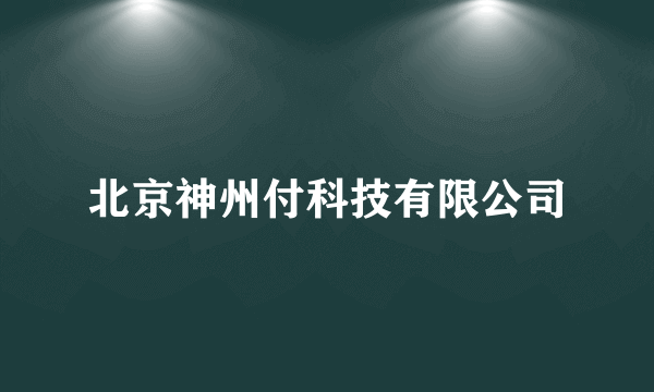 北京神州付科技有限公司