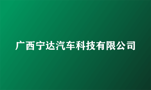 广西宁达汽车科技有限公司