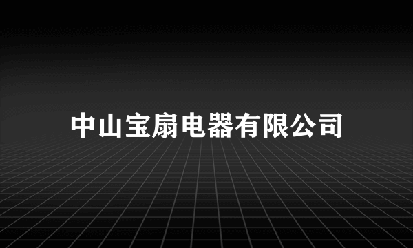 中山宝扇电器有限公司