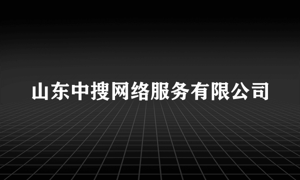 山东中搜网络服务有限公司