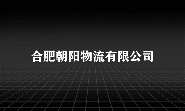 合肥朝阳物流有限公司