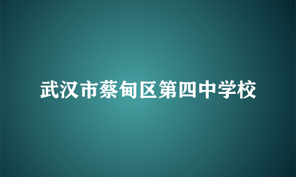 武汉市蔡甸区第四中学校