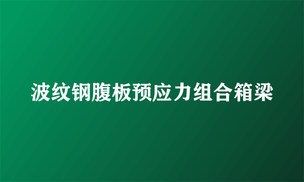 波纹钢腹板预应力组合箱梁