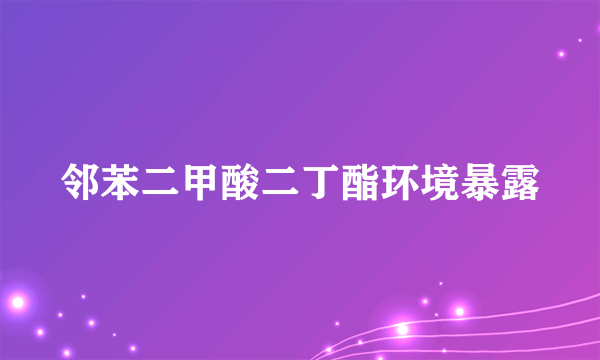 邻苯二甲酸二丁酯环境暴露