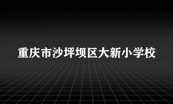 重庆市沙坪坝区大新小学校