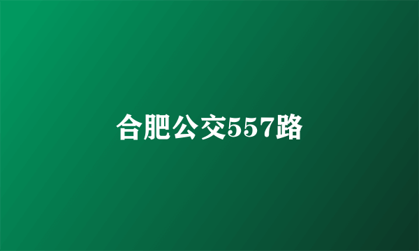 合肥公交557路