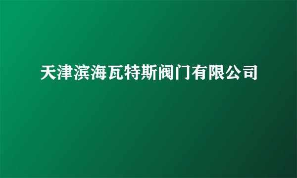 天津滨海瓦特斯阀门有限公司