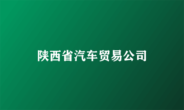 陕西省汽车贸易公司