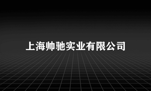 上海帅驰实业有限公司