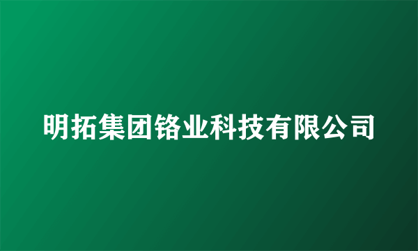 明拓集团铬业科技有限公司